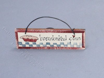 (image for) Miniature 'Homebaked Pies' Shop Sign for Dollhouses