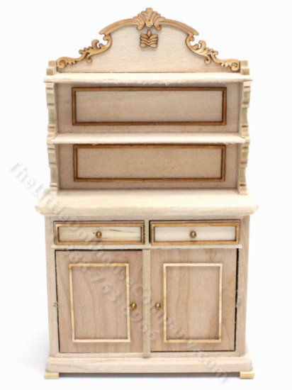 (image for) Miniature Unfinished Sideboard for Dollhouses