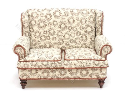 (image for) Miniature White Sunburst Love Seat Sofa by Judith Blondell