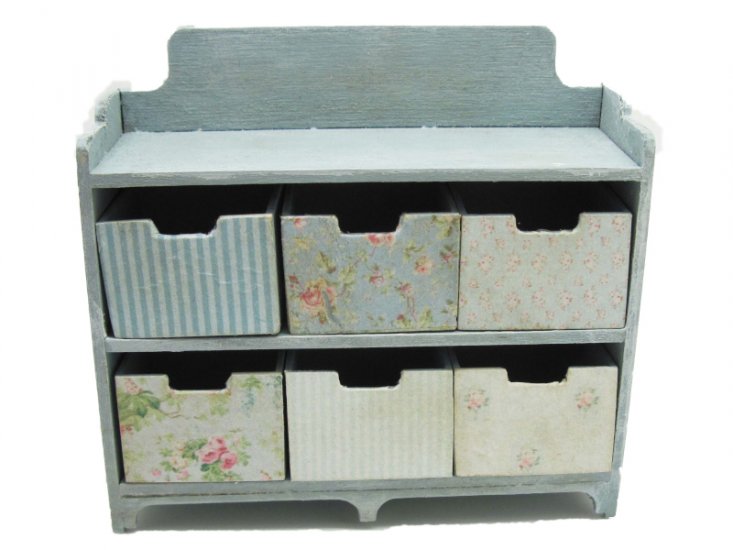 (image for) Miniature Shelf with Six Drawers