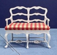 (image for) Miniature White Provence 8 Piece Dining Room Set for Dollhouses