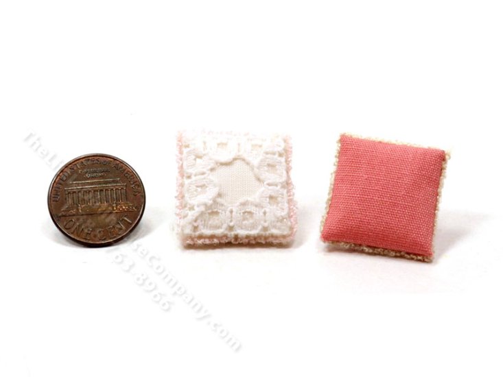 (image for) Miniature Pair of Pillow Cushions for Dollhouses
