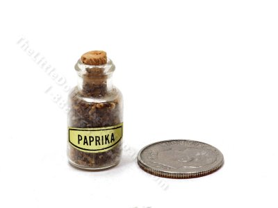 (image for) Miniature Glass Paprika Jar for Dollhouses
