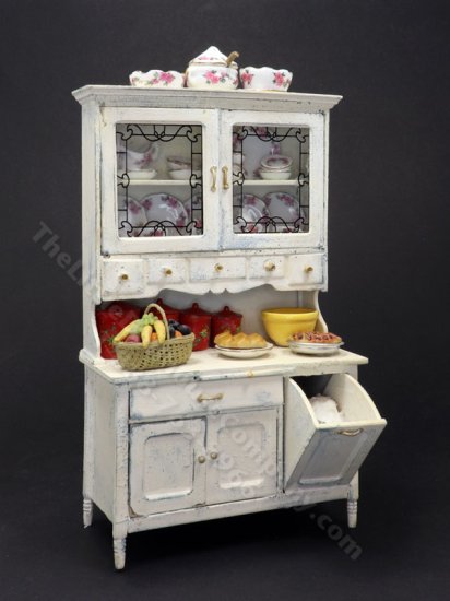 (image for) Miniature Shabby Chic Kitchen Hutch for Dollhouses