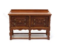 (image for) Miniature Replica c1870 Walnut Gothic Chest for Dollhouses