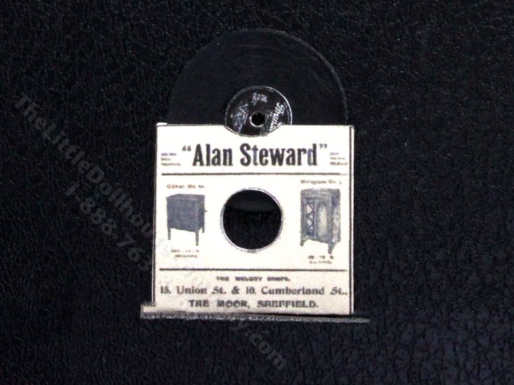 (image for) Miniature "Alan Steward" Vinyl Record for Dollhouses