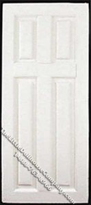 (image for) Dollhouse Scale Model Miniature White Four Panel Faux Door