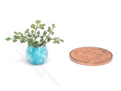 (image for) Handmade Miniature 1/4 Scale Ivy Plant in Blue Vase