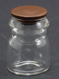 (image for) Miniature Glass Jar with Dark Brown Lid for Dollhouses