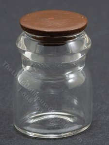 (image for) Miniature Glass Jar with Dark Brown Lid for Dollhouses