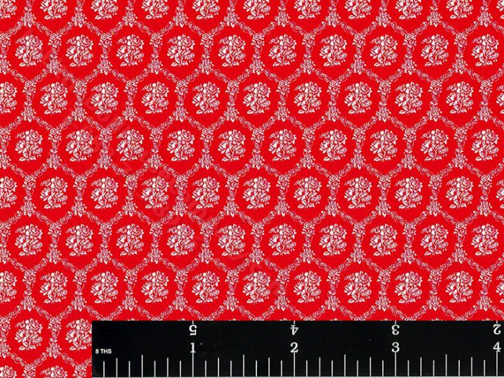 (image for) Dollhouse Scale Model Wallpaper Jacobean Rose Medallion