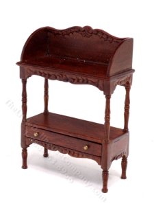 (image for) Miniature Walnut Washstand for Dollhouses