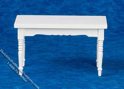 (image for) Dollhouse Scale Model White Kitchen Table