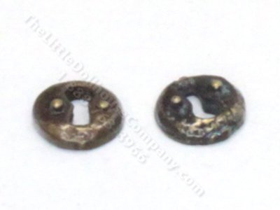 (image for) Miniature Small Antiqued Key Hole Plate for Dollhouses (2/pk)