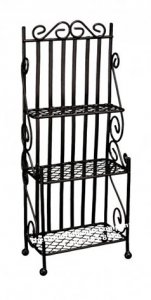 (image for) Miniature Metal Rack 3 Shelves Empty for Dollhouses