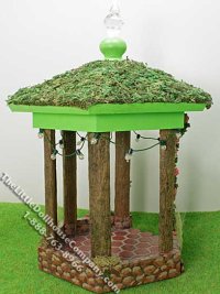 (image for) Miniature Rustic Gazebo for Dollhouses