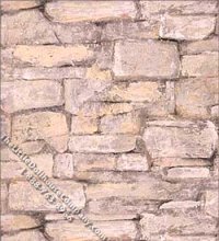 (image for) Gray Flat Stone Pattern Miniature Wallpaper for Dollhouses