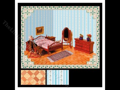 (image for) Wallpapers and Flooring Set for Dollhouses