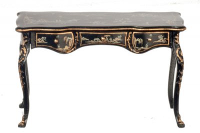 (image for) Miniature Victorian Chinese Three Drawer Desk for Dollhouses