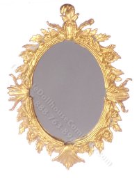 (image for) Miniature Oval Antique Mirror for Dollhouses - Antique