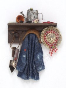 (image for) Miniature Gardener Coat Rack by Bette Jo Chudy
