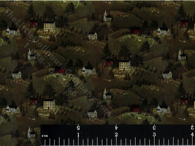 (image for) Country Village Pattern Wallpaper for Dollhouses