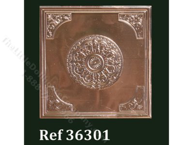 (image for) Dollhouse Scale Model Copper Square Ceiling