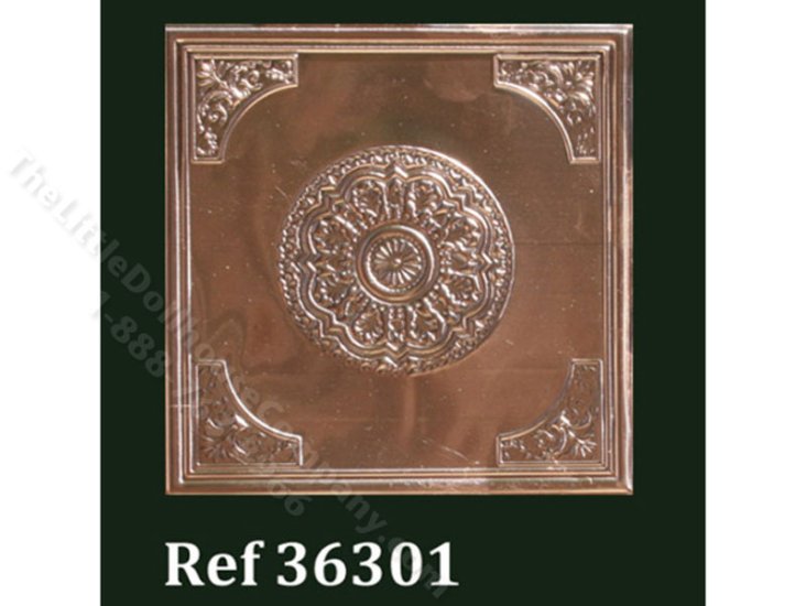 (image for) Dollhouse Scale Model Copper Square Ceiling