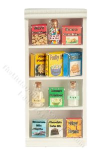 (image for) Miniature Filled Pantry Shelves for Dollhouses