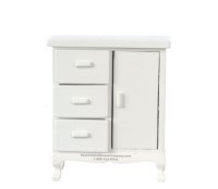(image for) Miniature White Wardrobe For Dollhouses