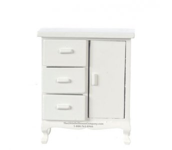 (image for) Miniature White Wardrobe For Dollhouses