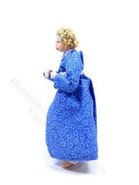(image for) Miniature Porcelain Doll in Hair Curlers by Detta's Darling Dolls