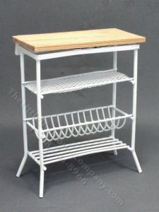 (image for) Miniature White Wire Kitchen Island
