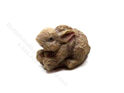 (image for) Miniature Taupe Rabbit for Dollhouses