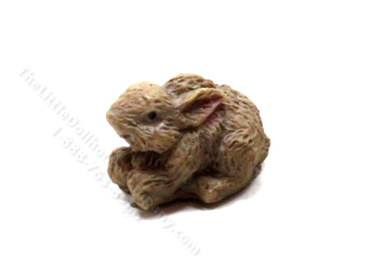 (image for) Miniature Taupe Rabbit for Dollhouses