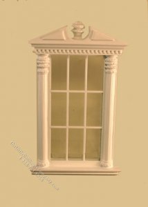 (image for) Miniature Corinthian Carved Single Window White