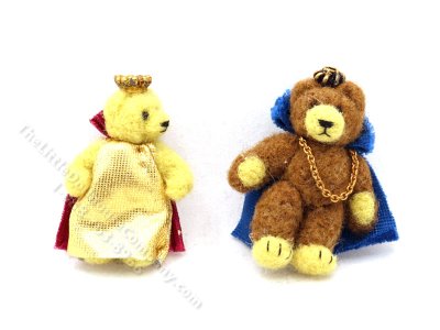 (image for) Miniature Medium Size King and Queen Teddy Bears by Erna Meyer