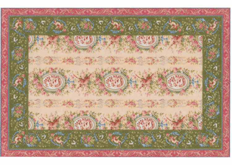 (image for) Miniature Medium Scale Sized Aubusson Rug With Cherubs