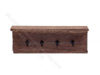(image for) Miniature Four Double Hook Hat and Coat Rack for Dollhouses