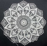 (image for) Miniature Handmade Lace Snowflake Shaped Doily for Dollhouses