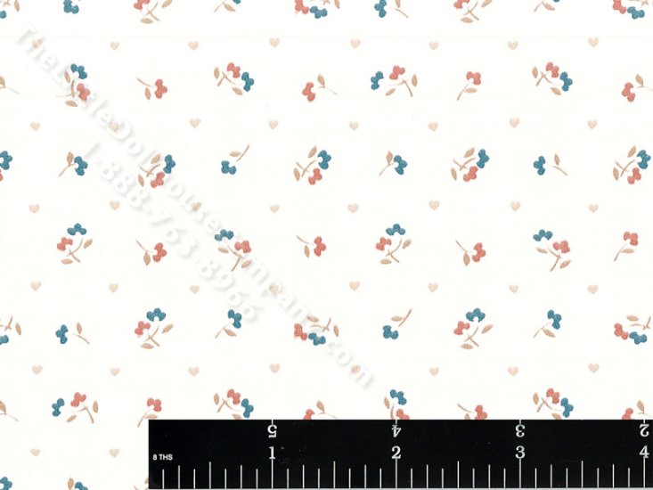 (image for) Floral Pattern Miniature Wallpaper for Dollhouses
