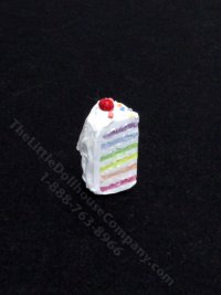 (image for) Handmade Miniature Rainbow Cake for Dollhouses