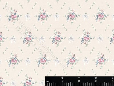 (image for) Beige Diamond Bouquet Miniature Wallpaper for Dollhouses