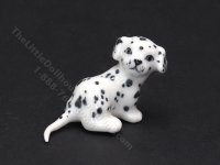 (image for) Miniature Porcelain Sitting Dalmatian Dog Figurine for Dollhouses