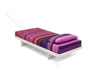 (image for) Miniature White Daybed with Striped Bedding by PRD Miniatures