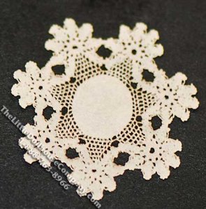 (image for) Miniature Snowflake Design Laser Cut doily for Dollhouses