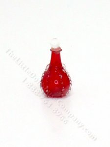 (image for) Miniature Beaded Red Decanter by Gerd Felka