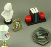 (image for) Dollhouse Miniature Deluxe Living Room Accessory Set