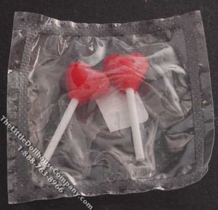 (image for) Miniature Pair of Heart Shaped Lollipops for Dollhouses