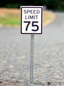 (image for) Miniature "Speed Limit" Sign for Dollhouses